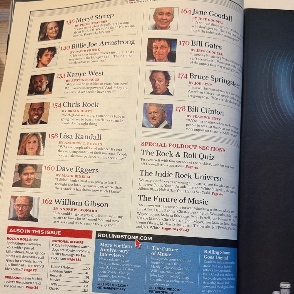 Rolling Stone 40th Anniversary Holographic Cover Magazine - Picture 4 of 4